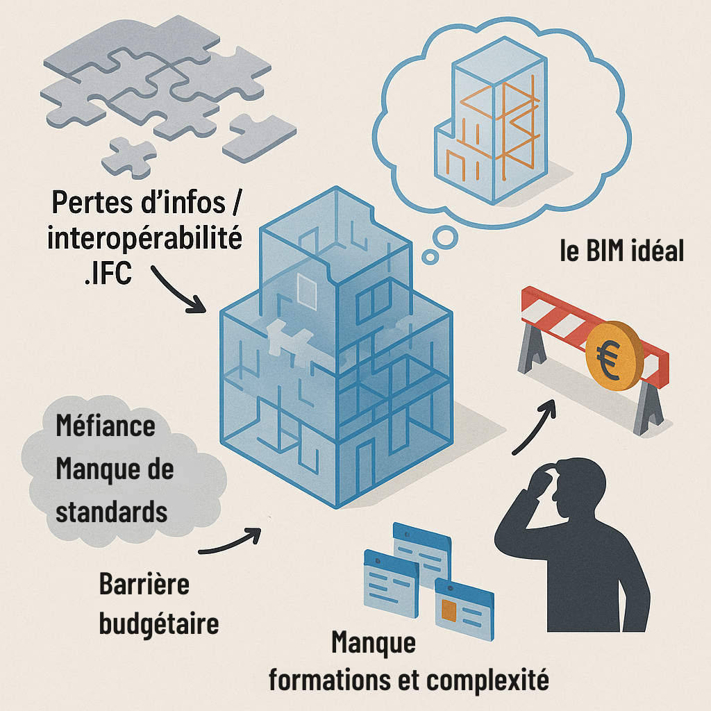 Un puzzle pièces manquantes - barrière budgétaire avec icône € - silhouette humaine désorientée