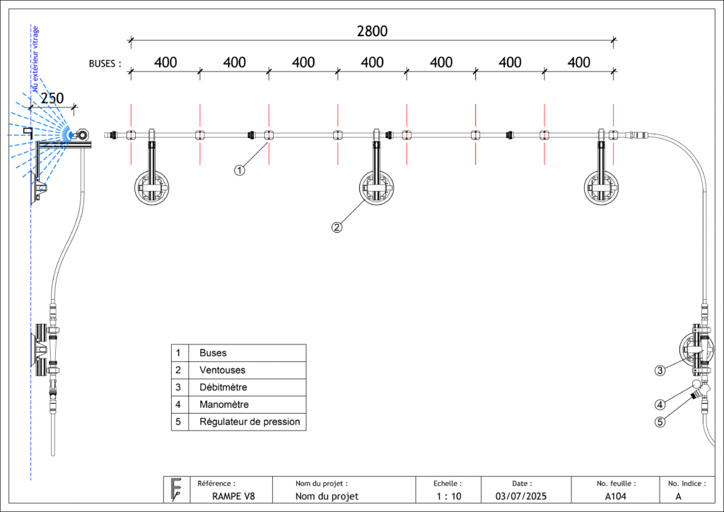 PLAN RAMPE 8 BUSES - 2,80m