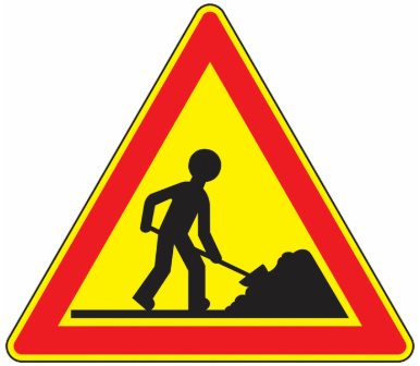 Panneau "en travaux"